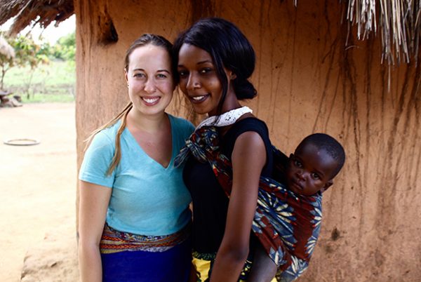 Mwansa, Baby Daliso, and Marjorie in Kazoka Village