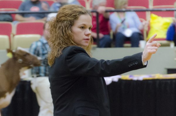 Molly Sloan, alumna '06, Arshire judge, 2016 World Dairy Expo